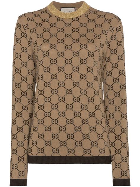 gucci brown jumper|Gucci sweatshirts for women.